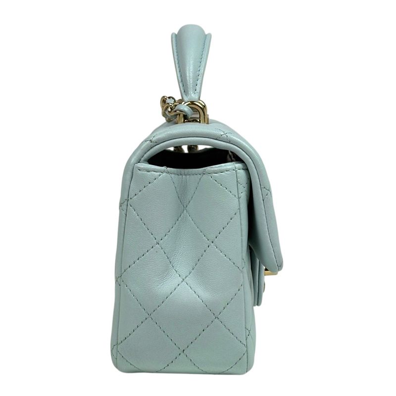 Chanel Coco Mark Top Handle Chain Shoulder Bag Matelasse Handbag Shoulder Bag