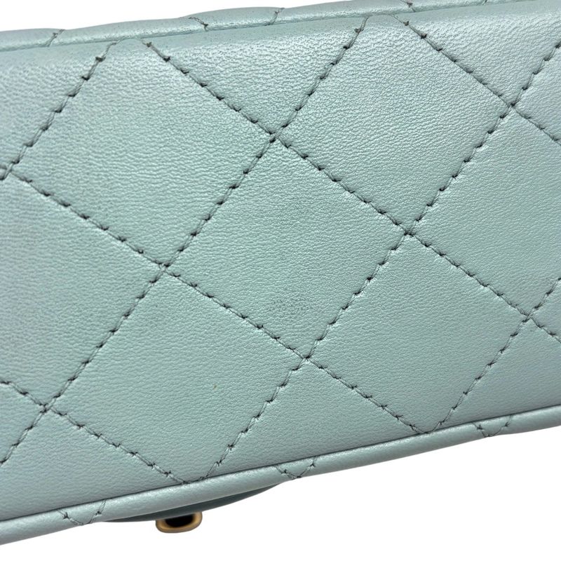 Chanel Coco Mark Top Handle Chain Shoulder Bag Matelasse Handbag Shoulder Bag