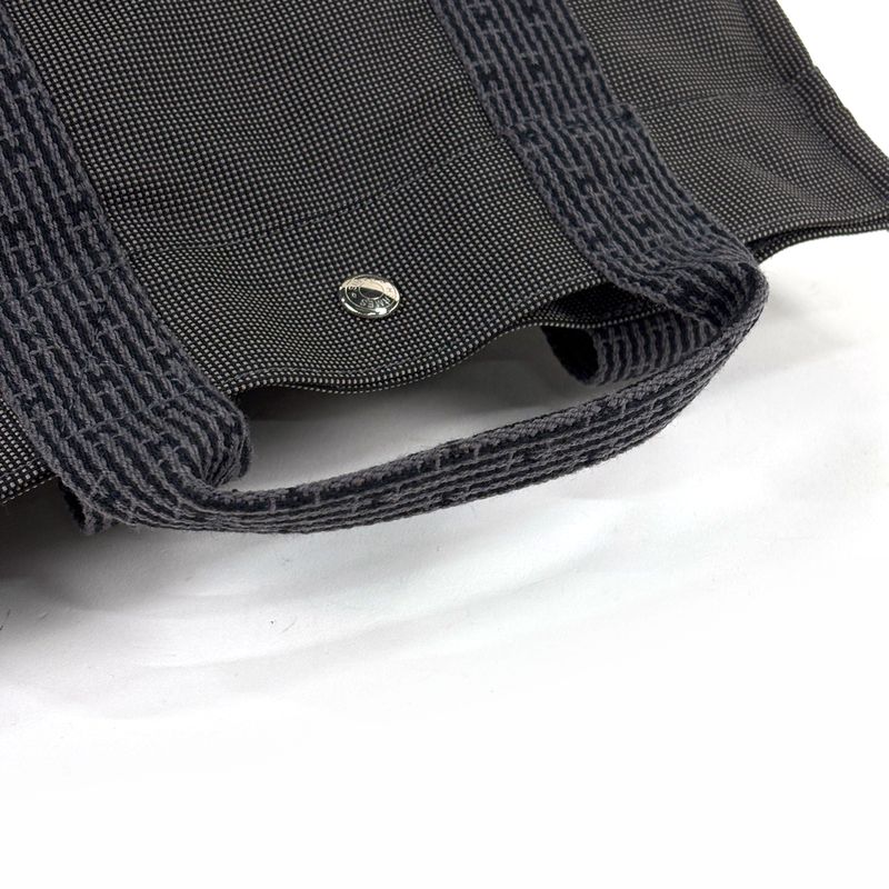 Hermes Her Line A Dos MM Backpack Daypack H Logo Backpack Nylon Canvas Gray