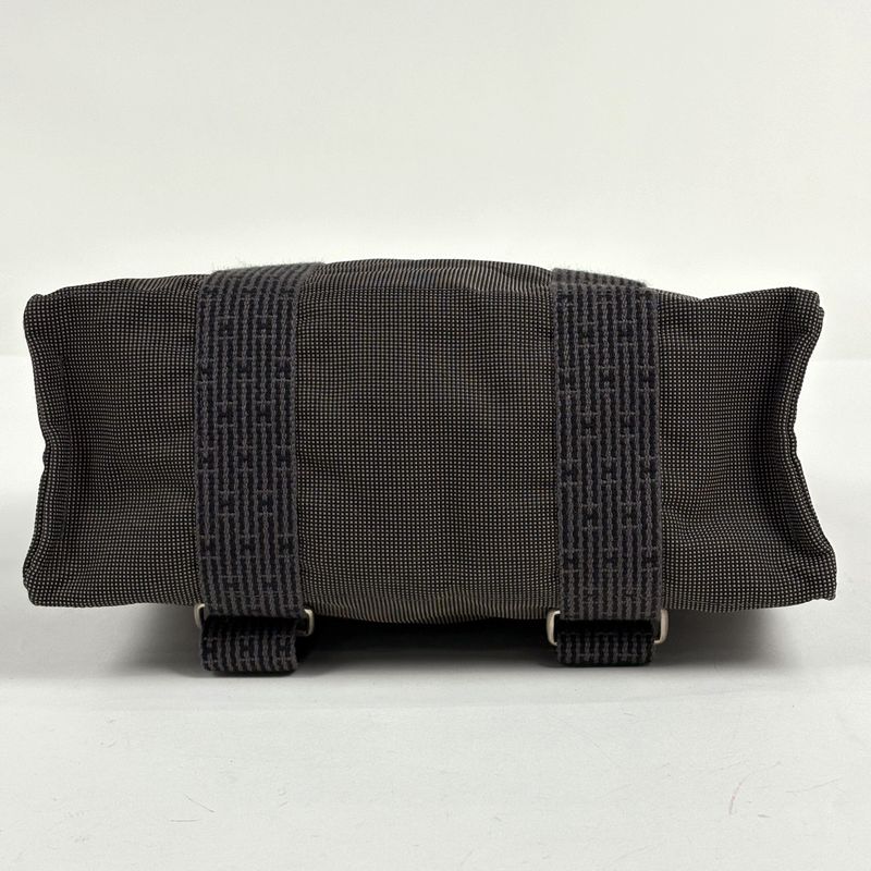 Hermes Her Line A Dos MM Backpack Daypack H Logo Backpack Nylon Canvas Gray