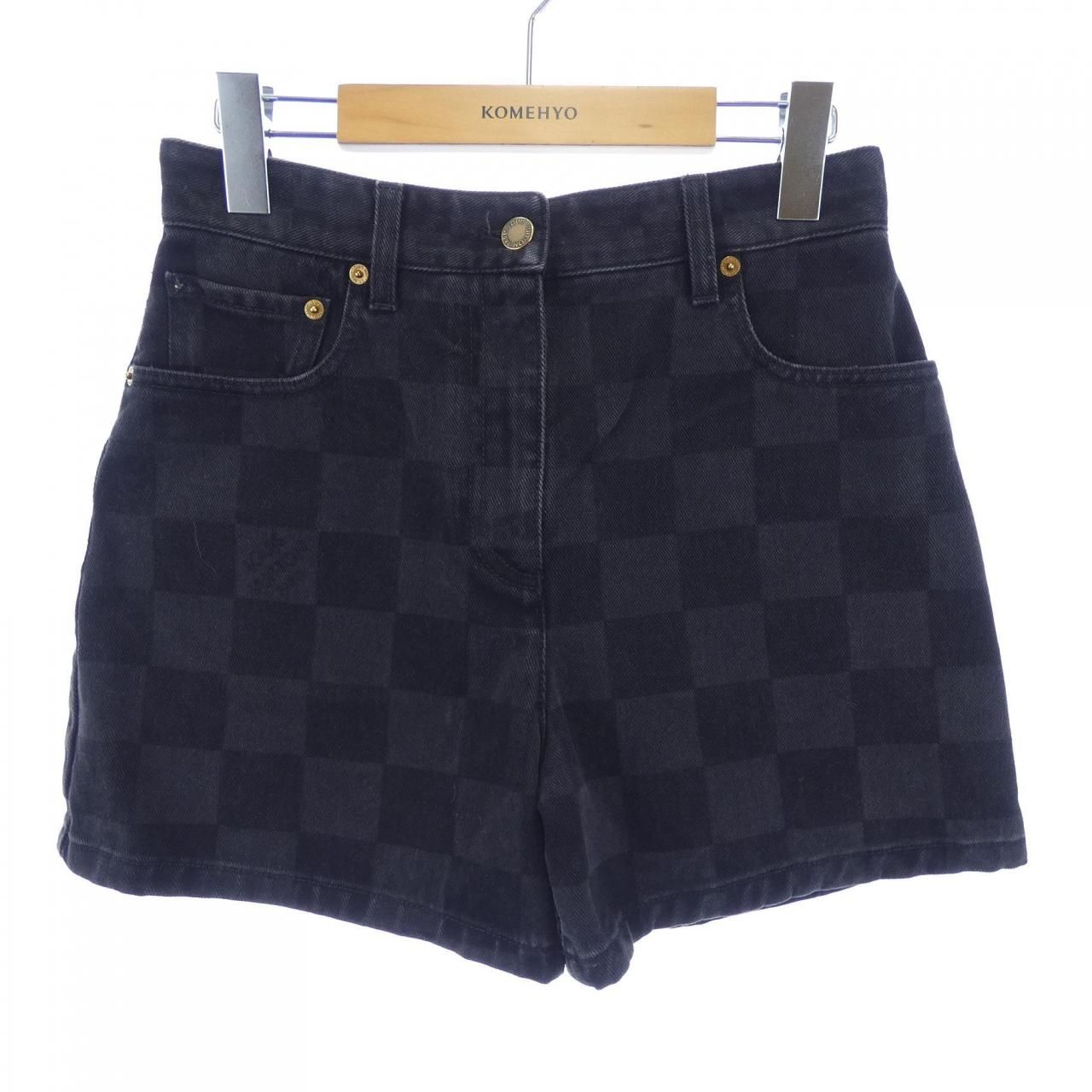 Louis Vuitton Louis Vuitton Fnpa24ny9 1a9wp Damier Graphite Denim Mini Shorts