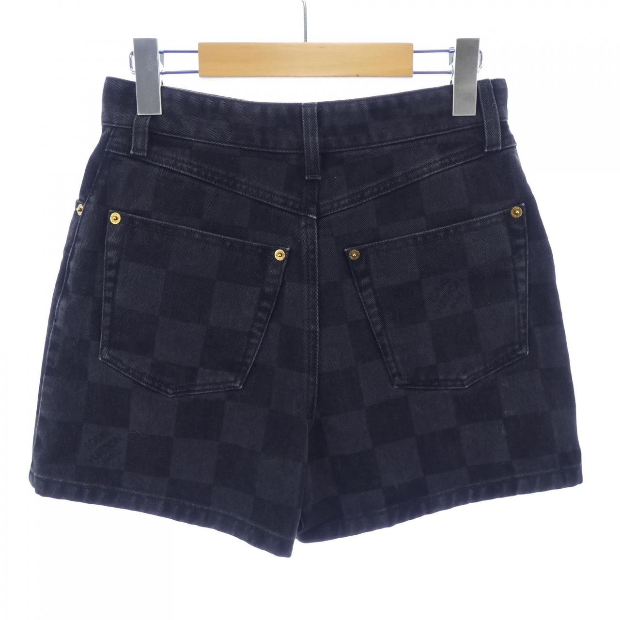 Louis Vuitton Louis Vuitton Fnpa24ny9 1a9wp Damier Graphite Denim Mini Shorts