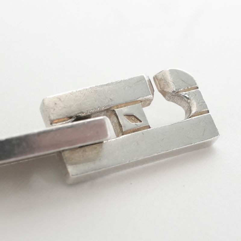 Hermes Cles Bracelet Bangle Cuff 925 Silver