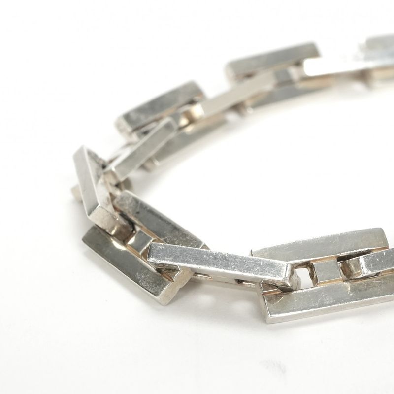 Hermes Cles Bracelet Bangle Cuff 925 Silver