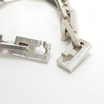 Hermes Cles Bracelet Bangle Cuff 925 Silver
