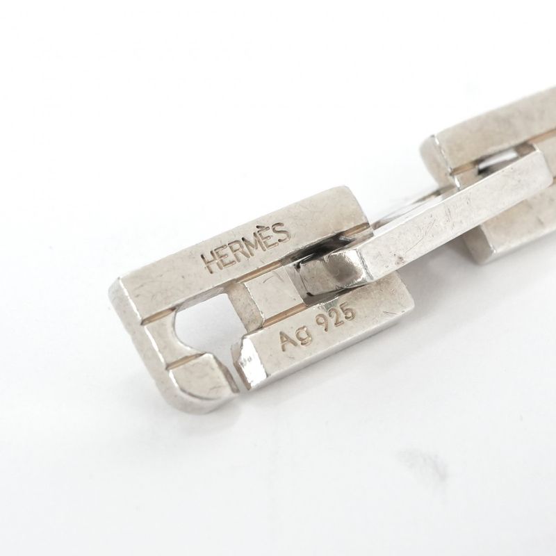 Hermes Cles Bracelet Bangle Cuff 925 Silver