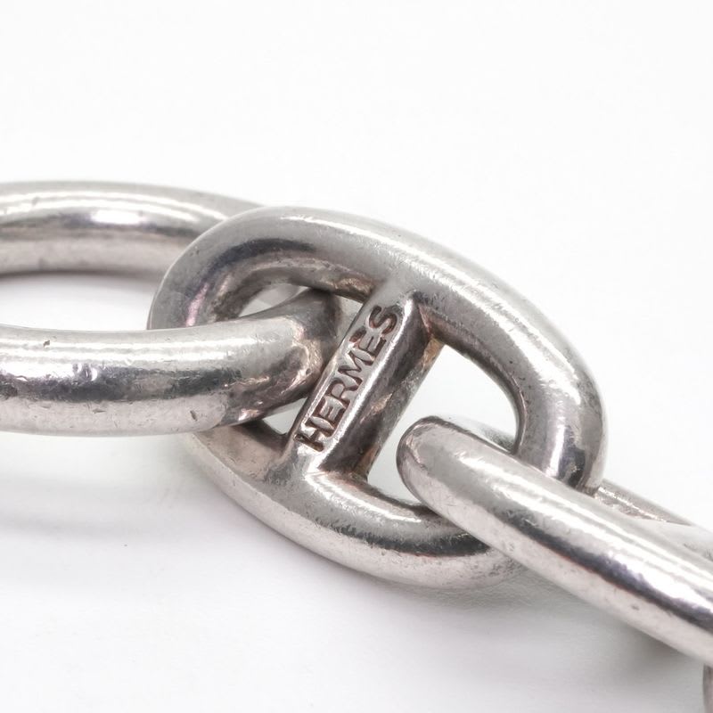 Hermes Chaine D'ancre Bracelet Bangle Cuff 925 Silver