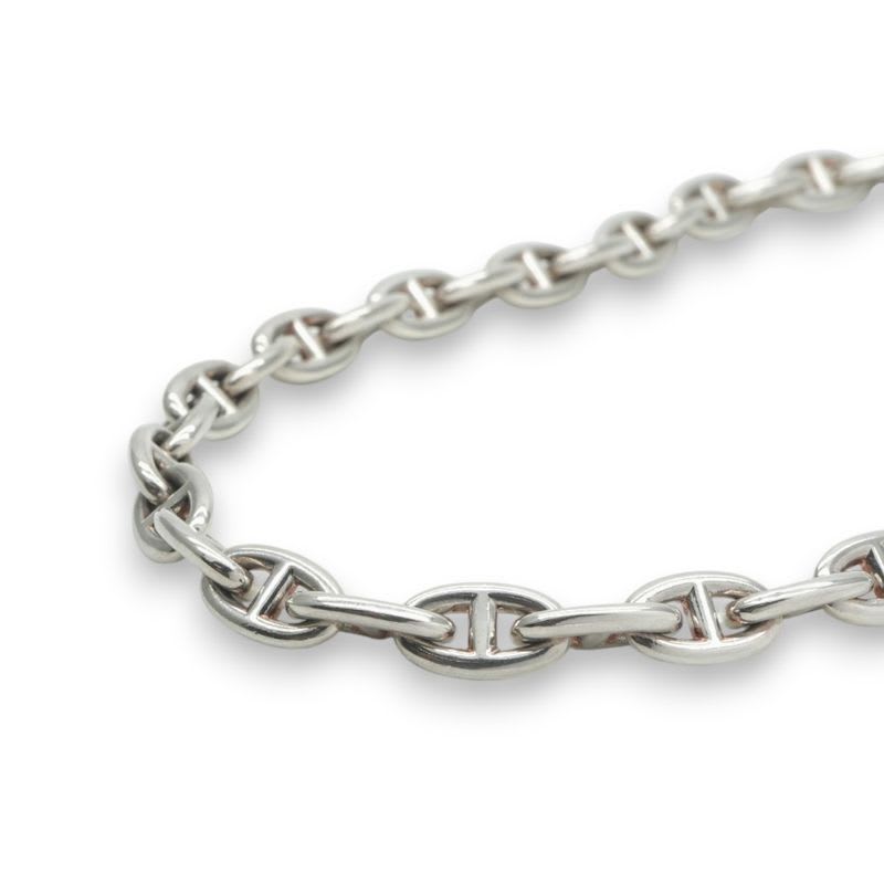 Hermes Chaine D'ancre Necklace Pendant Choker 925 Silver