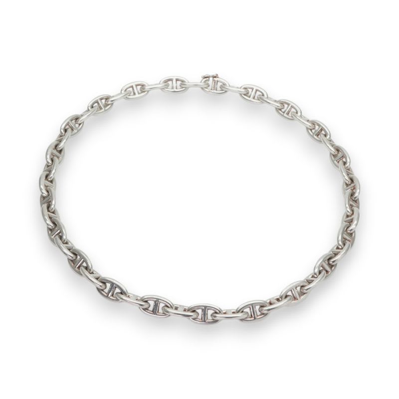 Hermes Chaine D'ancre Necklace Pendant Choker 925 Silver