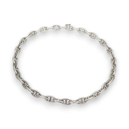 Hermes Chaine D'ancre Necklace Pendant Choker 925 Silver
