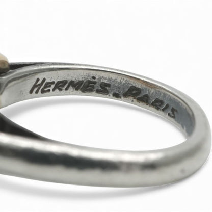 Hermes Chaine D'ancre Ring 750 925 Silver