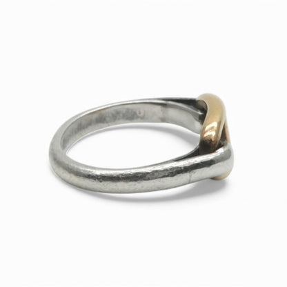 Hermes Chaine D'ancre Ring 750 925 Silver