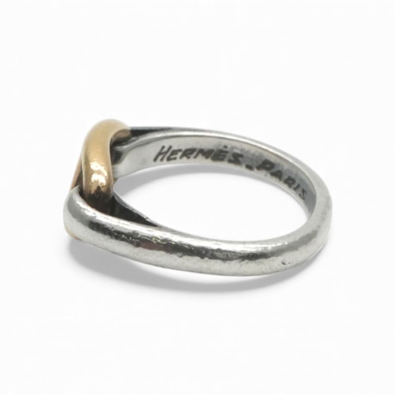 Hermes Chaine D'ancre Ring 750 925 Silver