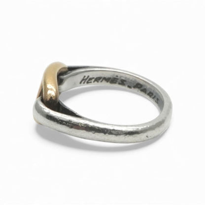 Hermes Chaine D'ancre Ring 750 925 Silver