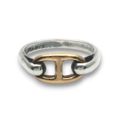Hermes Chaine D'ancre Ring 750 925 Silver
