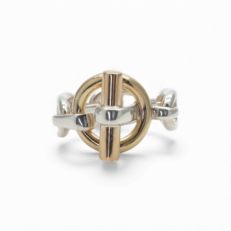 Hermes Enchene Ring 750 925 Silver