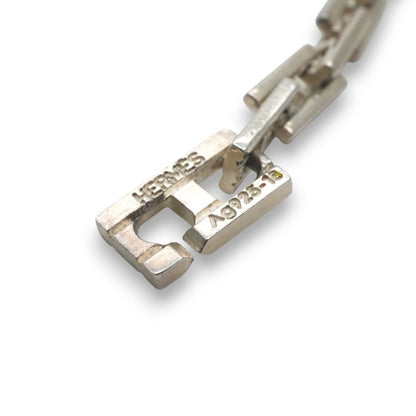 Hermes Cles Bracelet Bangle Cuff 925 Silver