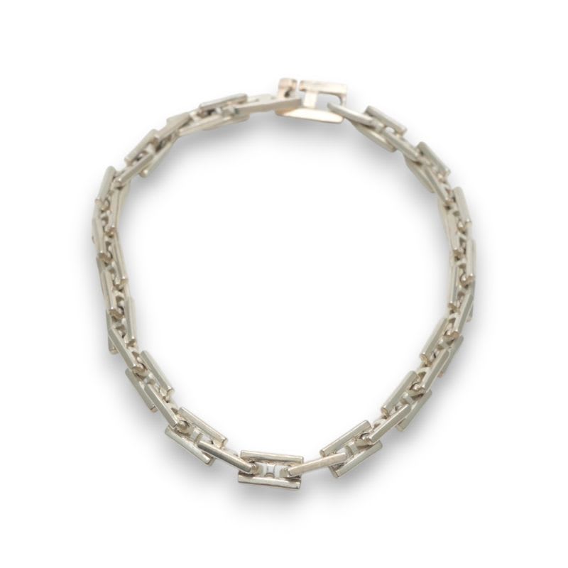 Hermes Cles Bracelet Bangle Cuff 925 Silver