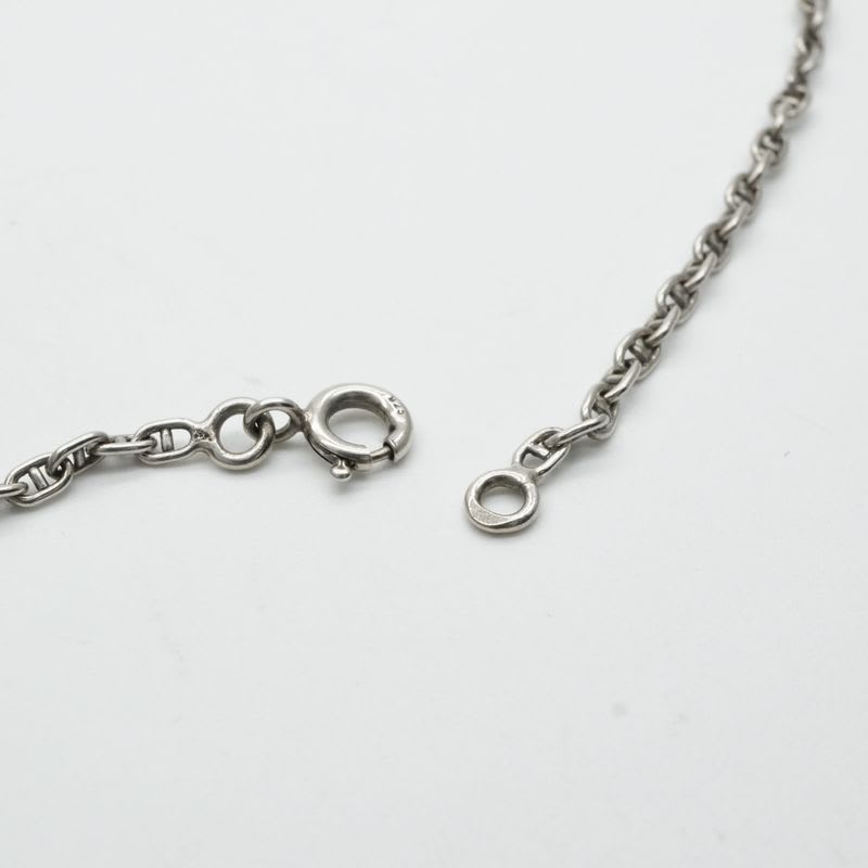 Hermes Mini Chaine D'ancre Serie Necklace Pendant Choker 925 Silver