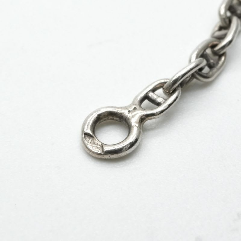 Hermes Mini Chaine D'ancre Serie Necklace Pendant Choker 925 Silver