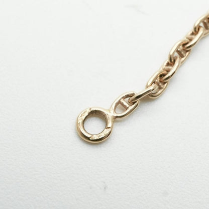 Hermes Chaine D'ancre Necklace Pendant Choker AU 750 Yellow Gold Heart Vintage
