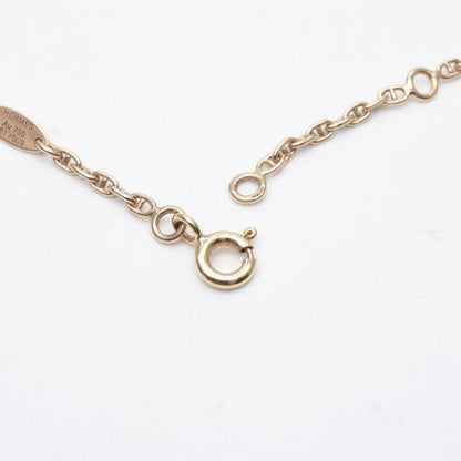 Hermes Chaine D'ancre Necklace Pendant Choker AU 750 Yellow Gold Heart Vintage