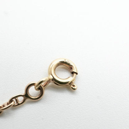 Hermes Chaine D'ancre Necklace Pendant Choker AU 750 Yellow Gold Heart Vintage