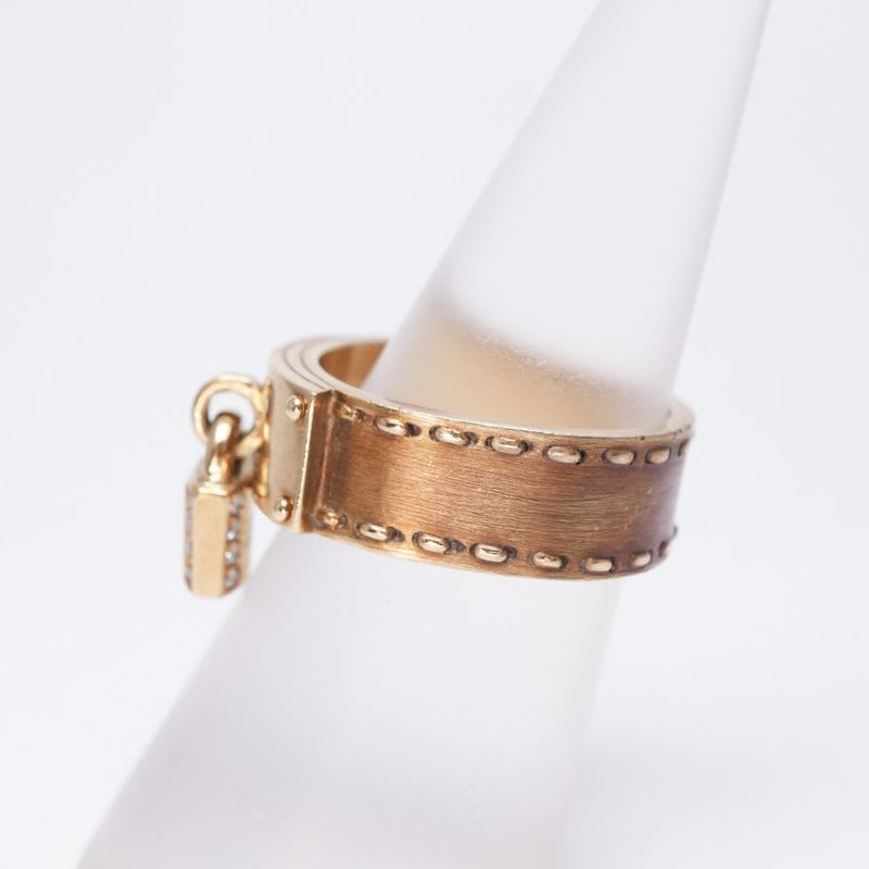 Hermes Kelly Ring 750 Gold Vintage Antique Hallmarked Diamond Jewelry