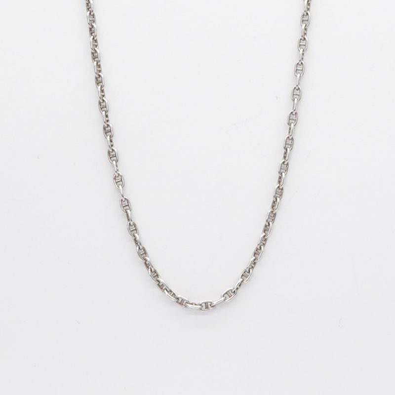 Hermes Serie Necklace Pendant Choker 925 Silver Mini Chaine D'ancre Chaine