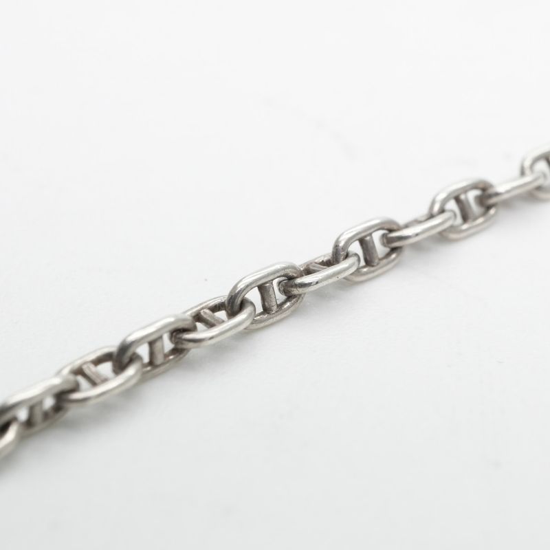 Hermes Serie Necklace Pendant Choker 925 Silver Mini Chaine D'ancre Chaine