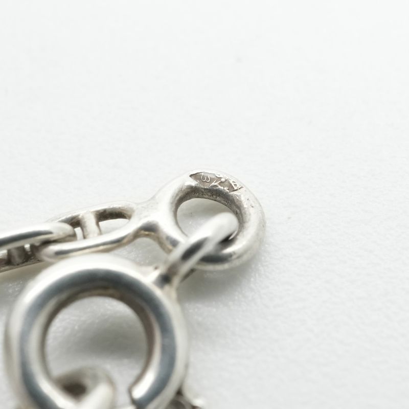 Hermes Serie Necklace Pendant Choker 925 Silver Mini Chaine D'ancre Chaine