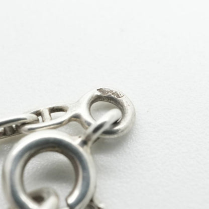 Hermes Serie Necklace Pendant Choker 925 Silver Mini Chaine D'ancre Chaine