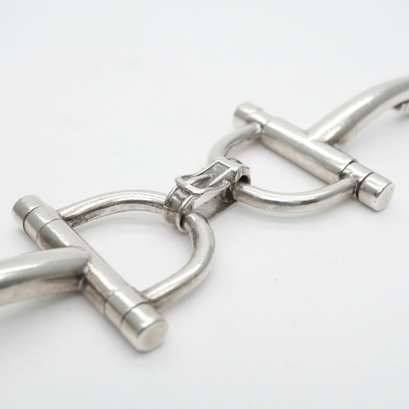 Hermes Horsebit Bracelet Bangle Cuff Sv800 Silver Hermes Paris Antique