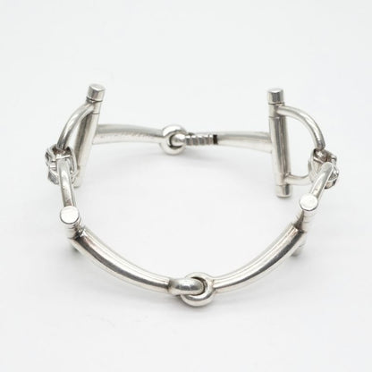 Hermes Horsebit Bracelet Bangle Cuff Sv800 Silver Hermes Paris Antique