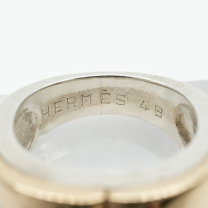 Hermes Ring Silver Combination Antique Garnet