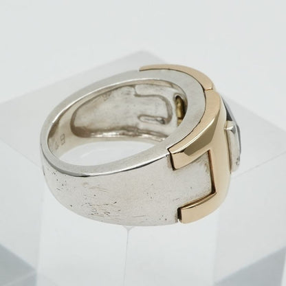 Hermes Ring Silver Combination Antique Garnet