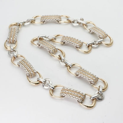 Hermes Sangle Do Necklace Pendant Choker 750 925 Gold Antique Silver
