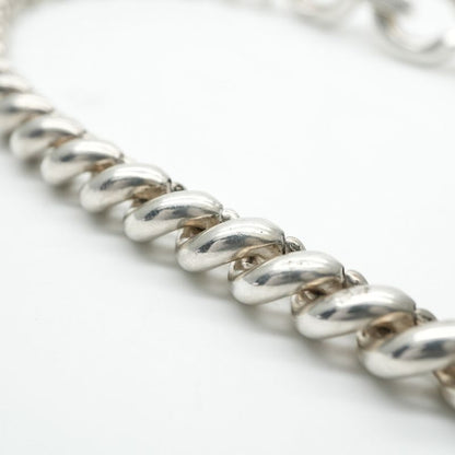Hermes Torsade Necklace Pendant Choker Sv800 Silver 60's Antique Rope