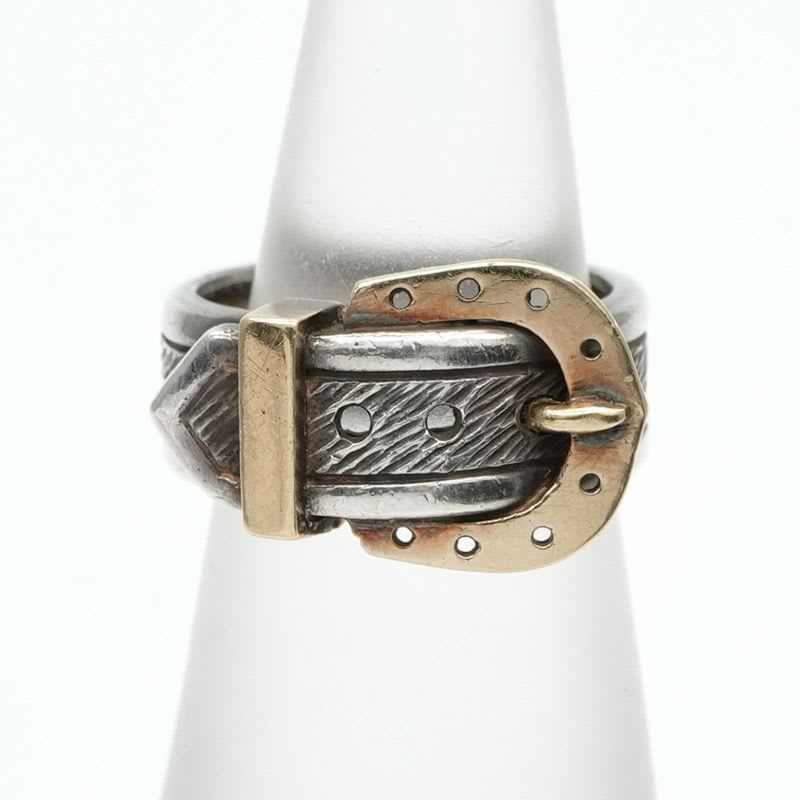 Hermes Ring 750 925 Silver Vintage Belt Horseshoe Combination