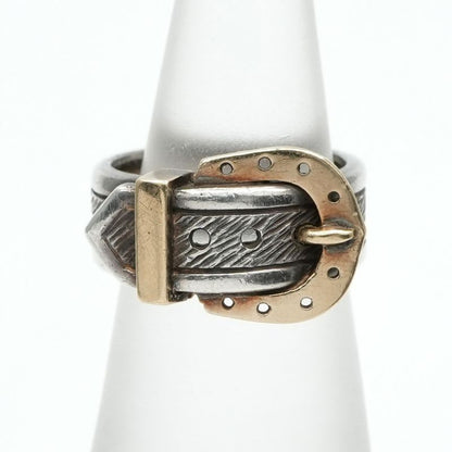 Hermes Ring 750 925 Silver Vintage Belt Horseshoe Combination