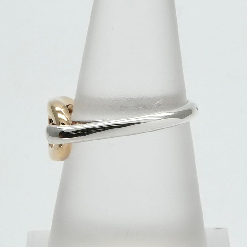 Hermes Chaine D'ancre Ring 750 925 Gold Combination Vintage 18K