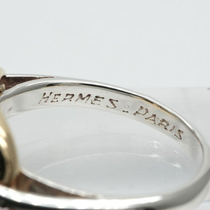 Hermes Chaine D'ancre Ring 750 925 Gold Combination Vintage 18K