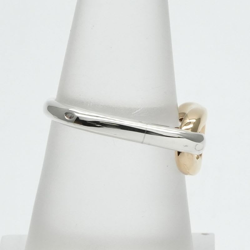 Hermes Chaine D'ancre Ring 750 925 Gold Combination Vintage 18K