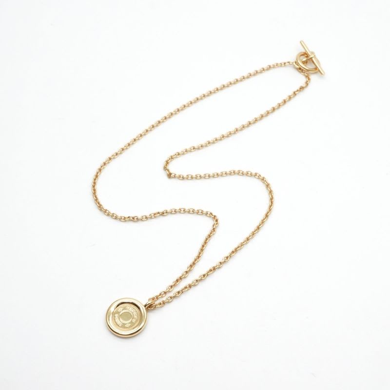 Hermes Serie Necklace Pendant Choker AU 750
