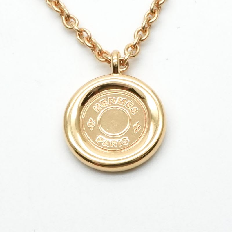 Hermes Serie Necklace Pendant Choker AU 750