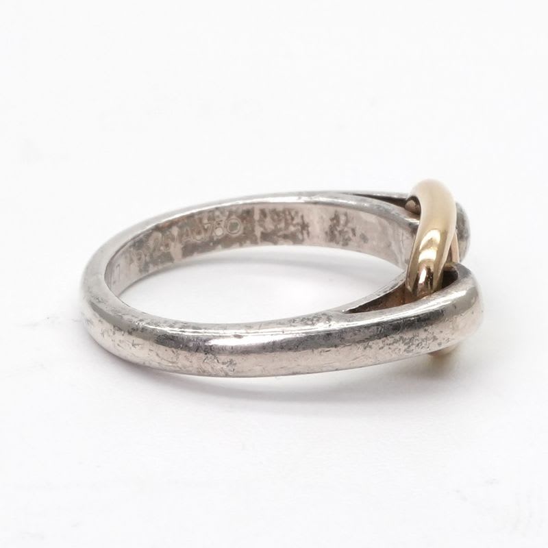Hermes Chaine D'ancre Ring 750 925 Silver Gold Enchene