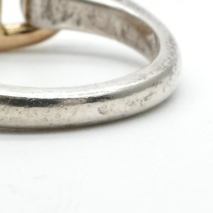 Hermes Chaine D'ancre Ring 750 925 Silver Gold Enchene