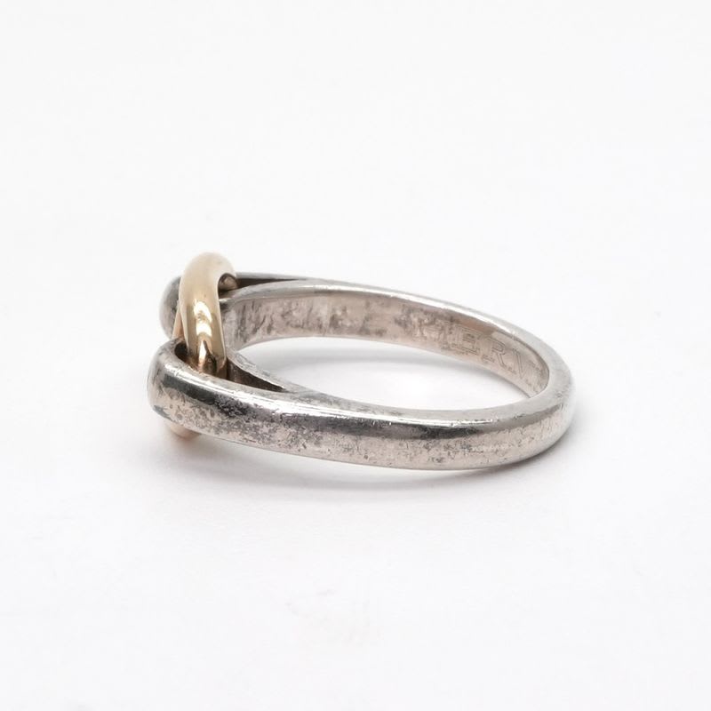 Hermes Chaine D'ancre Ring 750 925 Silver Gold Enchene