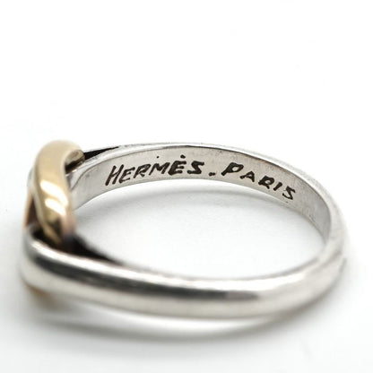 Hermes Chaine D'ancre Ring 750 925 Silver Gold Enchene