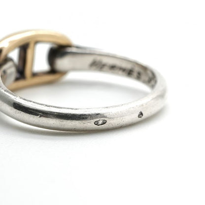 Hermes Chaine D'ancre Ring 750 925 Silver Gold Enchene